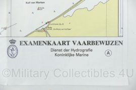 KM Dienst der Hydrografie Koninklijke Marine Examenkaart Vaarbewijzen Den Helder / Markermeer - 40 x 28 cm - origineel