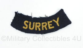 British Army shoulder title ENKEL Surrey - 7,5 x 3 cm - origineel