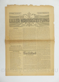 Duitse krant Liller Kriegszeitung 4 Kriegsjahr nr. 42 Lille 2 december 1917 bezet Frans gebied - 47 x 32 cm - origineel