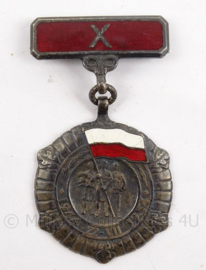 Poolse medaille - Medal of the 10th anniversary of people's Poland - 4 x 7 cm - origineel