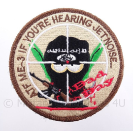 KLu Koninklijke Luchtmacht ATFME-3 embleem "If you're hearing jetnoise....... Bad Day ! " - met klittenband - diameter 9 cm