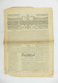 Duitse krant Liller Kriegszeitung 4 Kriegsjahr nr. 45 Lille 14 december 1917 bezet Frans gebied - 47 x 32 cm - origineel
