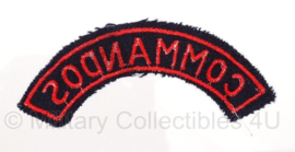 Commando's shoulder title - 11 x 4 cm onbekend leger - origineel