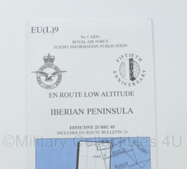 Royal Canadian Air Force Flight Information En Route Low Altitude Iberian Peninsula EU(L)9 - 26,5 x 12,5 cm - origineel
