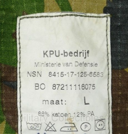 KL Nederlandse leger Woodland camo windproof smock - 88% katoen - maat Extra Small - gedragen - origineel