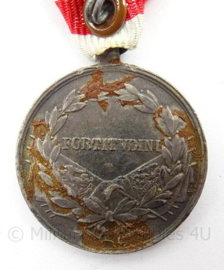 Oostenrijkse Medaille met lintje - Fortitudini - afmeting 5 x 8 cm - origineel