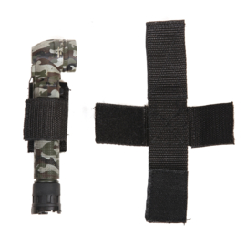 Tactical hoeklamp houder 100% nylon - ZWART of GROEN