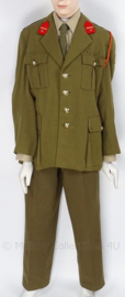 M63 Stoottroepen Officiers Majoor uniform SET (vroeg model) jas, broek en oranje koord - met originele insignes - maat Large - origineel