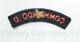 British Army shoulder title ENKEL Commando D - 11 x 3,5 cm - origineel