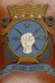 KM Koninklijke Marine wandbord Hr. Ms. Soemba - 19 x 14 x 1½ cm - origineel