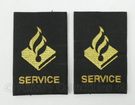 Nederlandse Politie Service epauletten - 9 x 6 cm - origineel