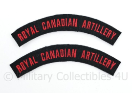 WO2 WW2 Royal Canadian Artillery shoulder title pair