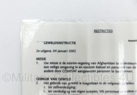 1 (German/Netherlands) Corps G Med Branch Medical Force Protection Instructiekaart - 15 x 11 cm - origineel