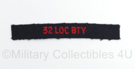 Canadese leger 32nd LOC BTY artillery shoulder title - 13 x 2 cm - origineel
