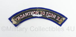 Canadese leger Le Regiment de Montmagny shoulder title - 15,5 x 5 cm - origineel