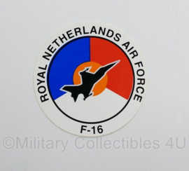 RNLAF Royal Netherlands Air Force F-16 sticker - diameter 7 cm - origineel