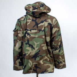 US Army en Korps Mariniers woodland Cold Weather parka met voering - maat XL - zo goed als nieuw - maker KM Military - origineel