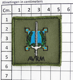 KL Nederlandse leger AVRM Algemene Vereniging van Reserve Militairen borstembleem - met klittenband - 5 x 5 cm - origineel
