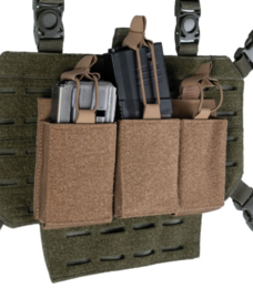 Magazijntas Triple Magazin pouch koppeltas met velcro - voor 3 M4, M16 of AR15 magazijnen - COYOTE