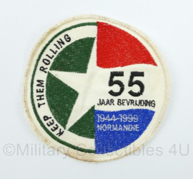 KTR 55 jaar Bevrijding 1944 1999 Normandië Keep Them Rolling embleem - diameter 12 cm - origineel
