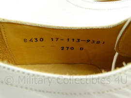 KM Koninklijke Marine Tropen schoenen wit, LEREN ZOOL RUBBER INZET - NIEUW in doos - zeldzaam - maat   9M= 43m / 9,5m = 43,5m - origineel