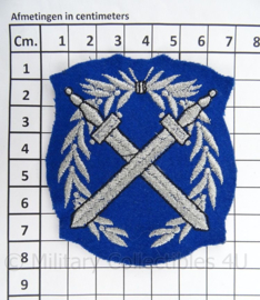 Korps Rijkspolitie arm embleem - rang Opperwachtmeester - afmeting 7 x 8 cm - origineel