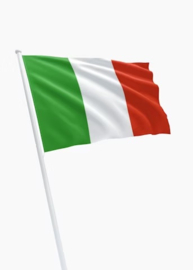 Vlag Italië - 150 x 225 cm - materiaal Spun-Poly - fabrikant Dokkumer Vlaggencentrale - nieuw gemaakt