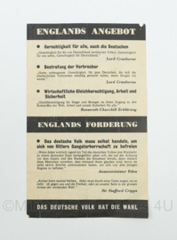 WO2 geallieerd pamflet Führer Worte! - uitgeworpen voor de Duitse bevolking - 21 x 13 cm - origineel