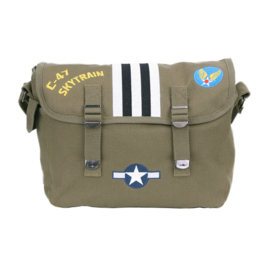 US Army C47 Skytrain D-Day Ransel pukkel - GROEN - 32 x 12 x 24 cm