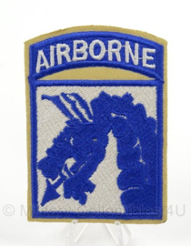 WO2 US  18th Airborne patch cut edge - afmeting 6 x 9 cm - replica