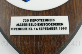 730 Depoteenheid Materieeldienstgoederen openhuis KL 16 september 1995 wandbord - 14 x 1,5 x 19 cm - origineel