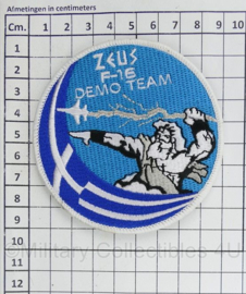 KLU Koninklijke Luchtmacht ZEUS F-16 Demo Team embleem - met klittenband - diameter 9 cm