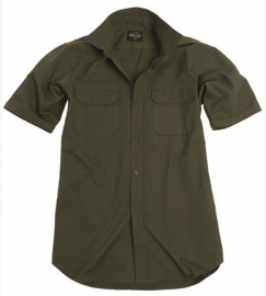 Field blouse Overhemd RIPSTOP - OD groen -  Small of 3XL - KORTE MOUW  - 100% katoen