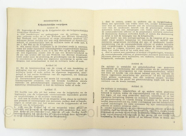 MVO handboek Reglement betreffende de Krijgstucht 1954 - boekwerk 27/3103 - 11 x 15,5 cm - origineel