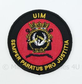 Korps Mariniers UIM Unit Interventie Mariniers Semper Paratus Pro Justitia embleem - met klittenband - diameter 9 cm