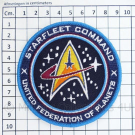 US Starfleet Command United Federation of Planets embleem - met klittenband - diameter 9 cm