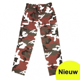 Broek red urban camo