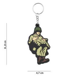 Sleutelhanger 3D PVC - WW2 US Paratrooper