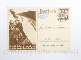 WO2 Duitse Postkarte 1933-1936 1000KM  reichsautobahn fertig- 15 x 10,5 cm - origineel