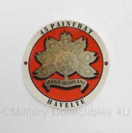 KL Nederlandse leger 45 PAINFBAT Havelte Oranje Gelderland sticker - diameter 9,5 cm - origineel