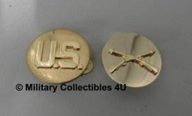 Collar disc set US infantry- Enlisted - 1 PAAR