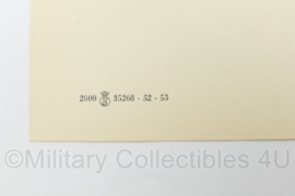 Defensie oorkonde Oorlogs-Herinneringskruis - 24,5 x 17,5 cm - ongebruikt - origineel