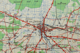 WW2 British War Office map 1944 Central Europe Salzwedel - 87,5 x 65 cm - origineel