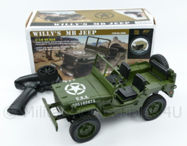 Willys MB WO2 jeep model 1:10 - op afstand bestuurbaar en met verlichting!