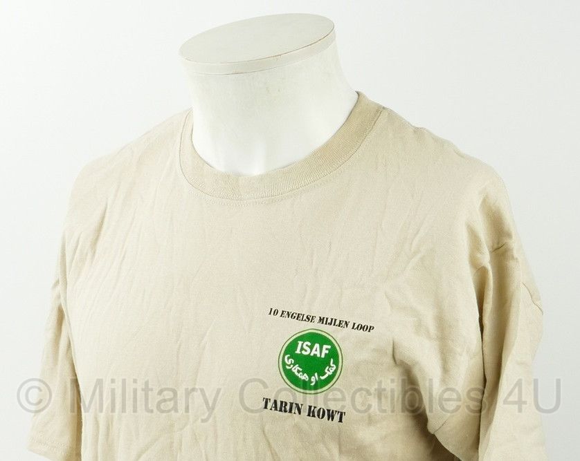 KL T-shirt ISAF Missie Tarin Kowt Engelse 10 mijlen loop - maat Medium - gedragen - origineel