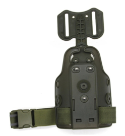 Single Strap Leg Shroud with quick release Beenplaat Beenpaneel Legpanel voor bijv. Safariland holster - GREEN