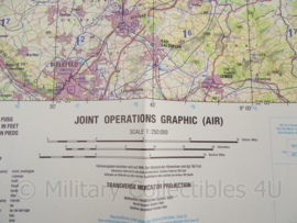 Leger Topografische kaart Hannover Joint Operations Graphic (air) 1:250 000 - 74 x 56 cm - origineel