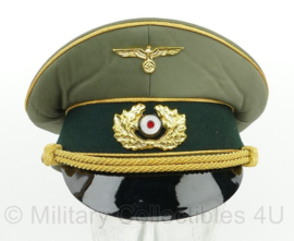 WO2 Duitse Heer Generaals schirmmutze gabardine met gouden bies - maat 58 tm. 60 cm