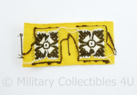 WW2 British shoulder ranks pip Royal Armoured Corps Regiment yellow - per 2, 4 of 6 stuks - origineel