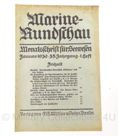 Boek Marine Rundschau - 1930 - set van 5 boeken - origineel